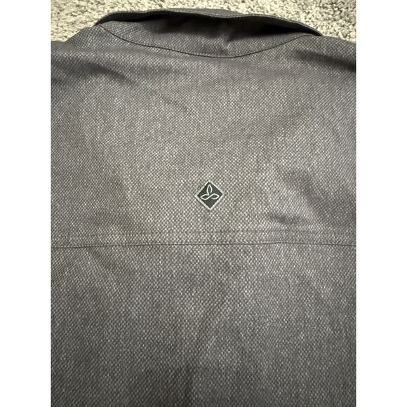 NWOT Prana Zion Bomber Jacket Men Medium Gray Full Zip Pockets Nylon Stretch - Picture 13 of 14